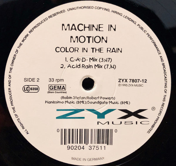 Machine In Motion - Color In The Rain