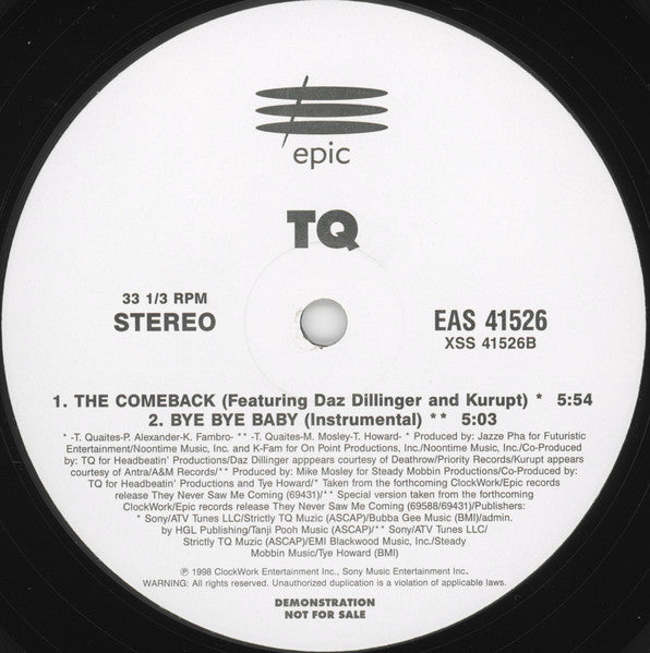 TQ - Bye Bye Bye / The Comeback