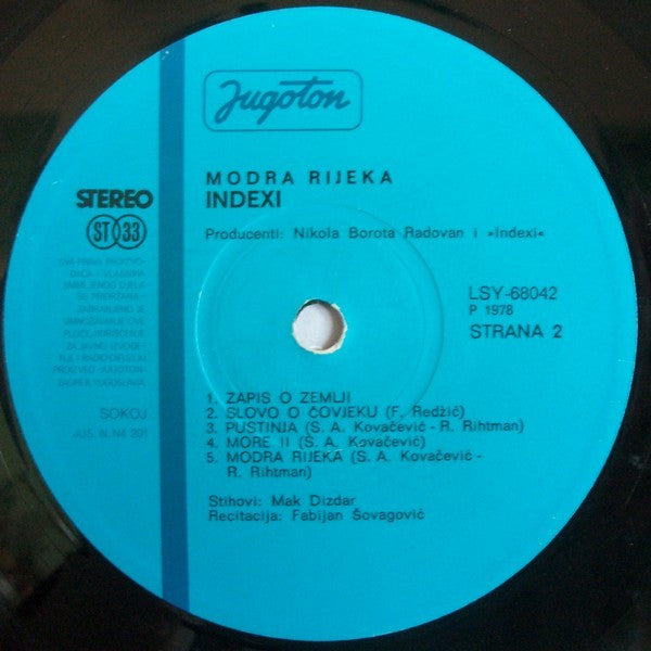 Indexi - Modra Rijeka