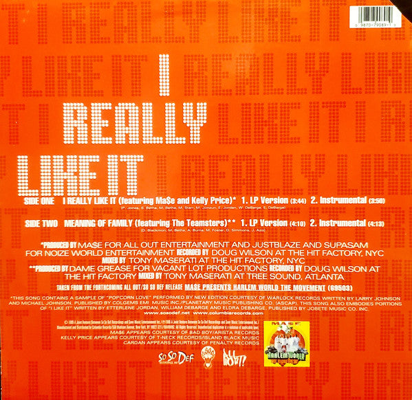 Harlem World - I Really Like It / Meaning Of Family