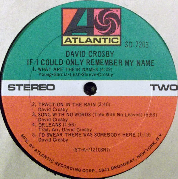 David Crosby - If I Could Only Remember My Name