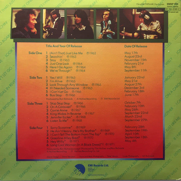 The Hollies - The History Of The Hollies - 24 Genuine Top Thirty Hits