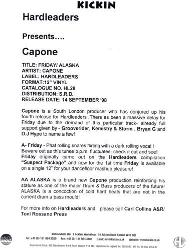 Capone - Friday / Alaska