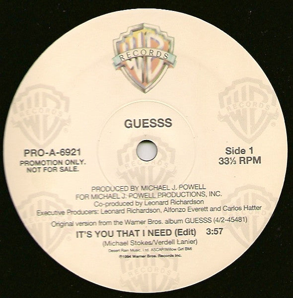 Guesss - It's You That I Need