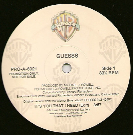 Guesss - It's You That I Need