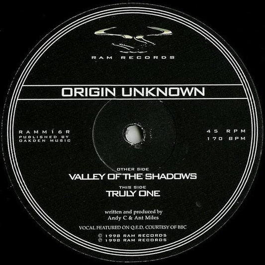Origin Unknown - Valley Of The Shadows / Truly One