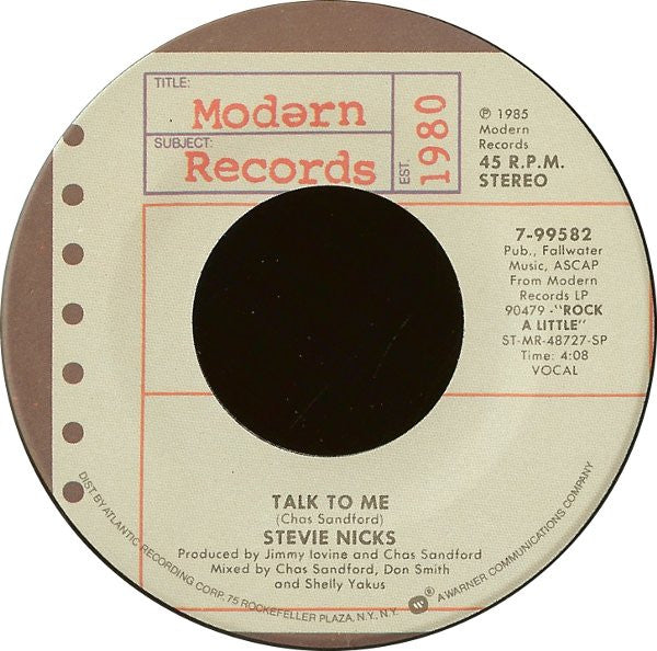 Stevie Nicks - Talk To Me