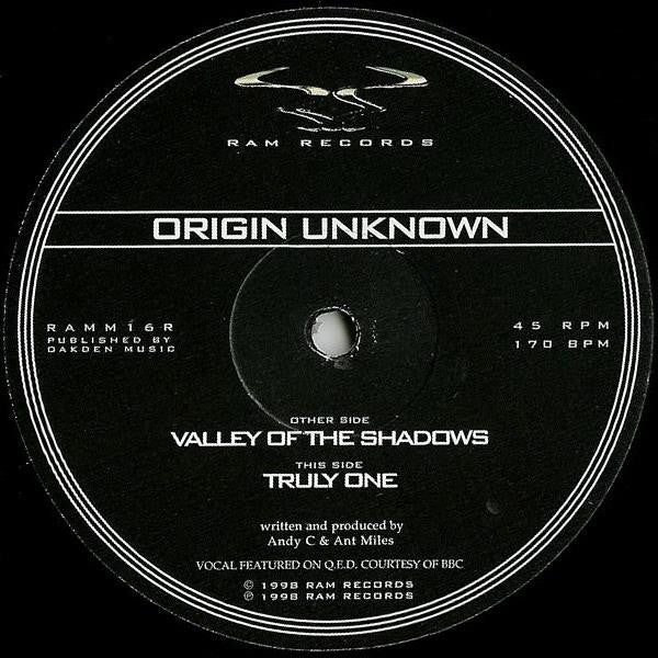 Origin Unknown - Valley Of The Shadows / Truly One
