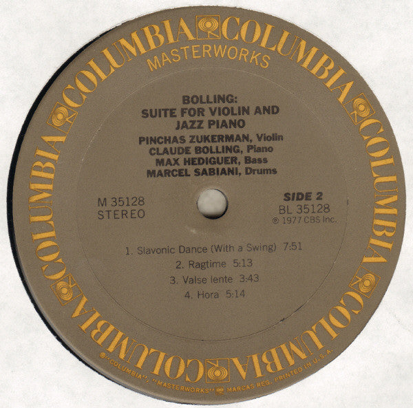 Pinchas Zukerman - Suite For Violin And Jazz Piano