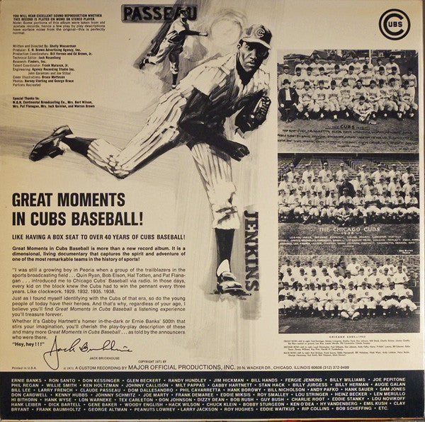 Various - Great Moments In Cubs Baseball!