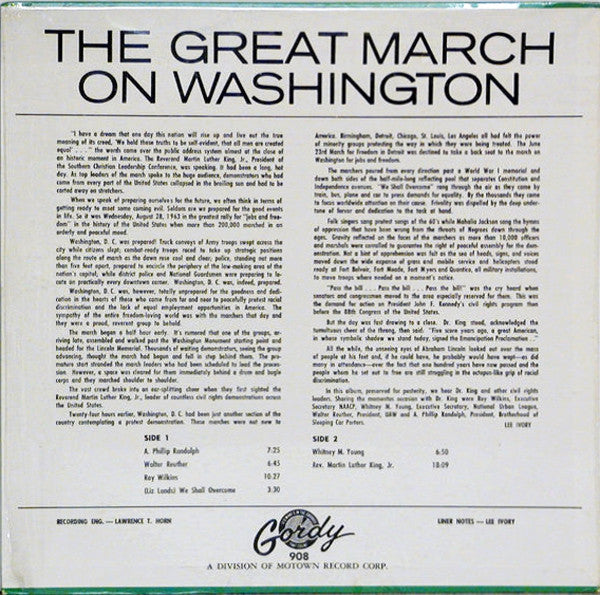 Various - The Great March On Washington