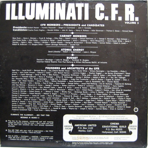 Myron Coureval Fagan - Illuminati - C.F.R. (The Council On Foreign Relations)
