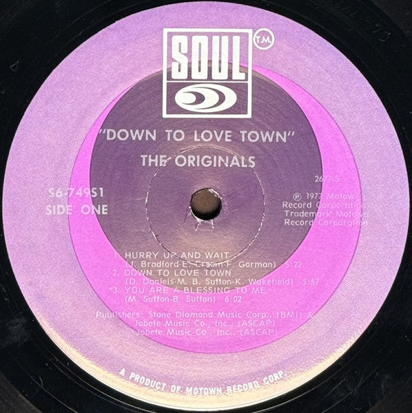 The Originals - Down To Love Town