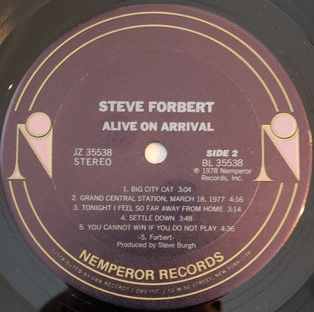 Steve Forbert - Alive On Arrival