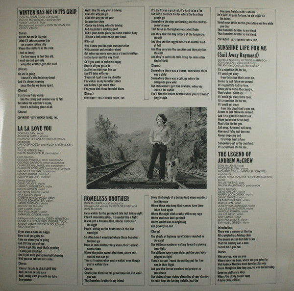 Don McLean - Homeless Brother