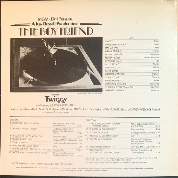 Peter Maxwell Davies And Boy Friend Band, The Starring Twiggy - The Boyfriend (Original Soundtrack)