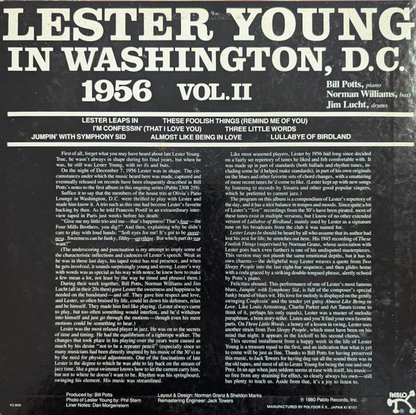 Lester Young - "Prez" Vol. II