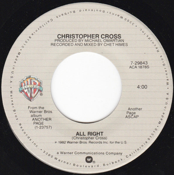 Christopher Cross - All Right