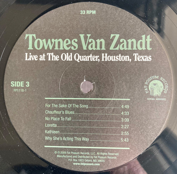 Townes Van Zandt - Live At The Old Quarter, Houston, Texas
