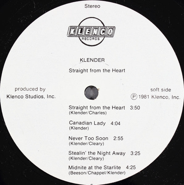 Richard Klender - Straight From The Heart