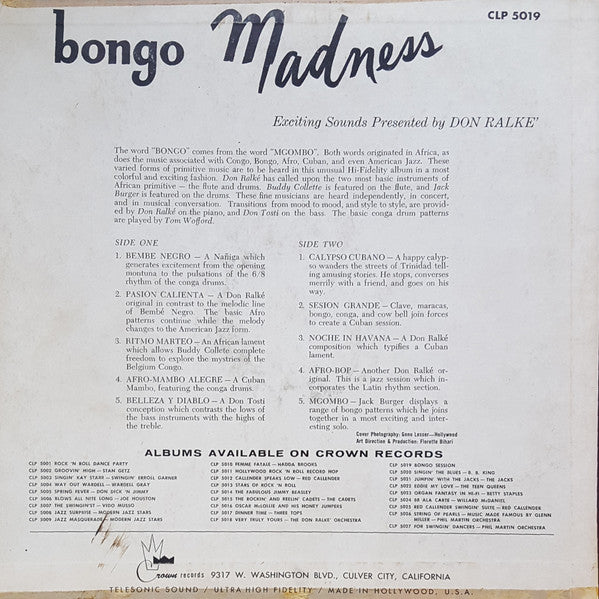 Bongo Madness - Exciting Sounds Presented By Don Ralke