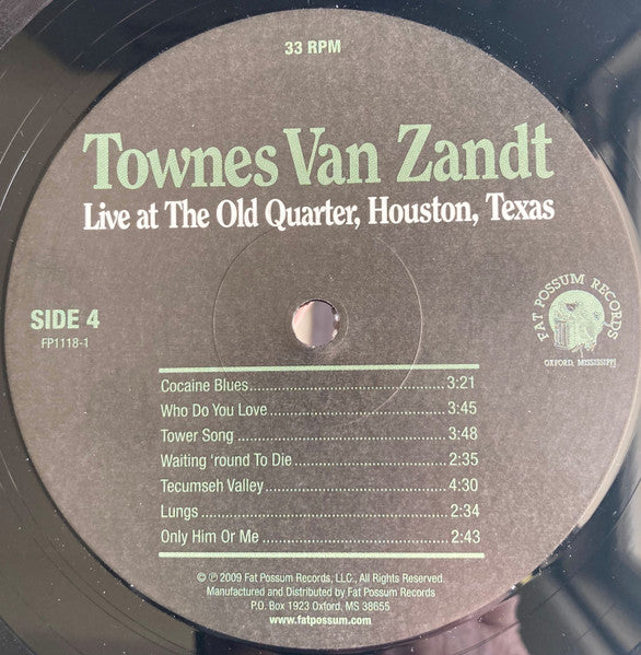 Townes Van Zandt - Live At The Old Quarter, Houston, Texas