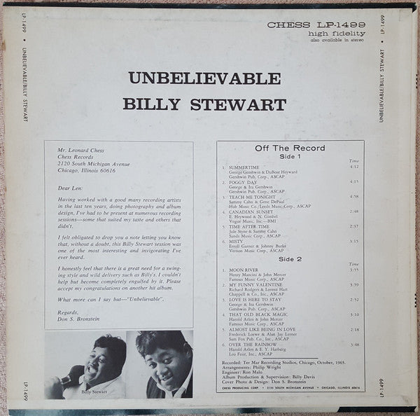 Billy Stewart - Unbelievable