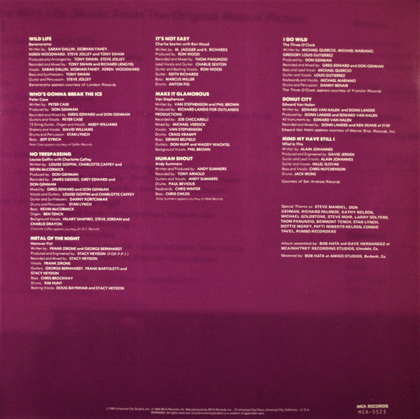 Various - The Wild Life (Music From The Original Motion Picture Soundtrack)