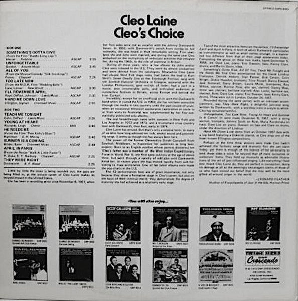 Cleo Laine - Cleo's Choice