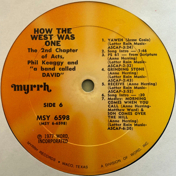2nd Chapter Of Acts - How The West Was One