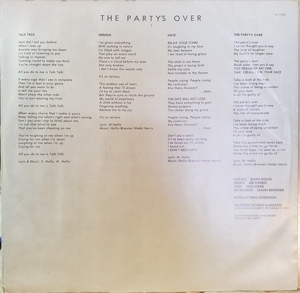 Talk Talk - The Party's Over