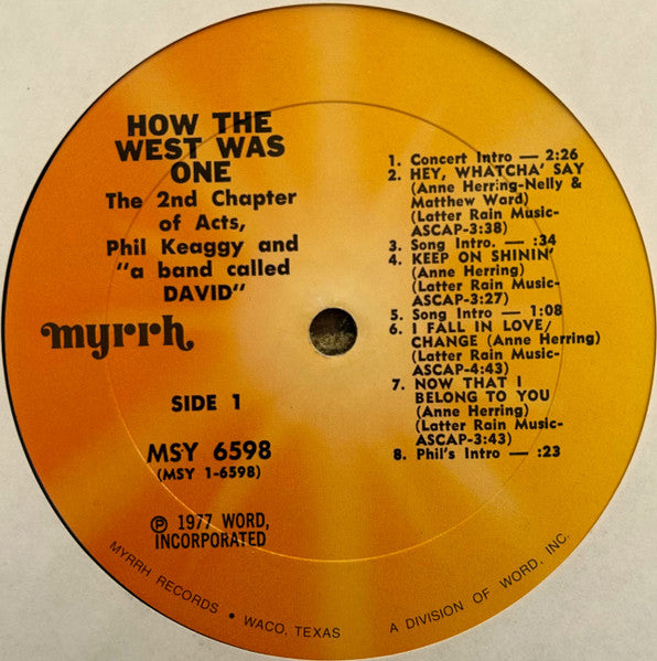 2nd Chapter Of Acts - How The West Was One