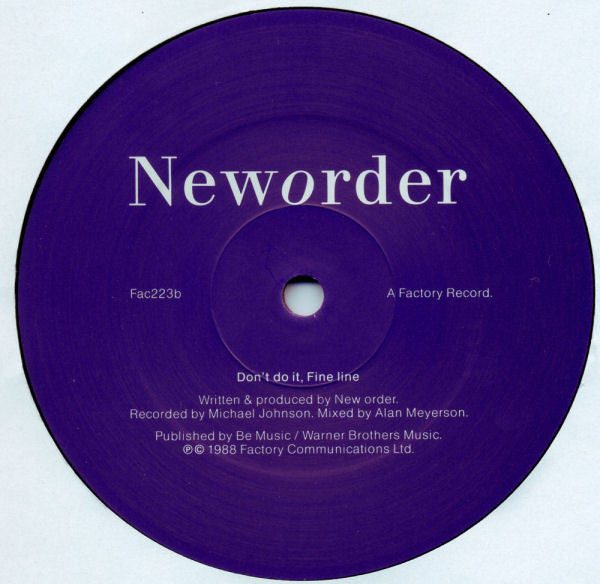New Order - Fine Time