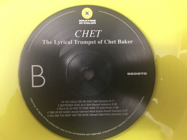 Chet Baker - Chet [180g TRANSLUCENT YELLOW]