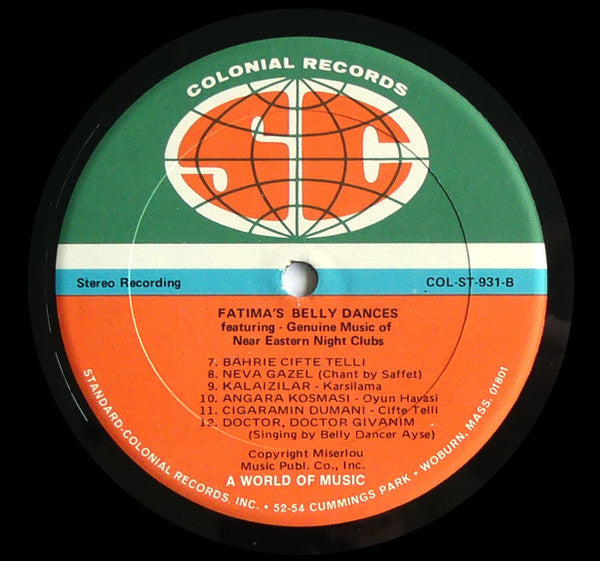 Various - Fatima's Belly Dances