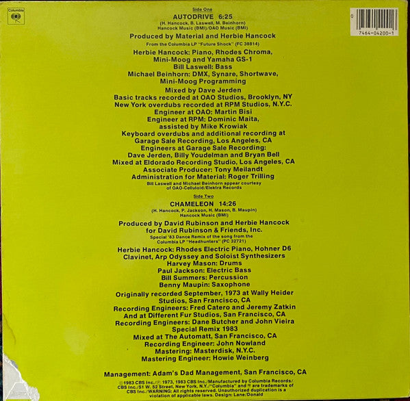 Herbie Hancock - Autodrive B/W Chameleon ('83 Dance Remix)