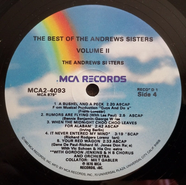 The Best Of The Andrews Sisters Vol. II