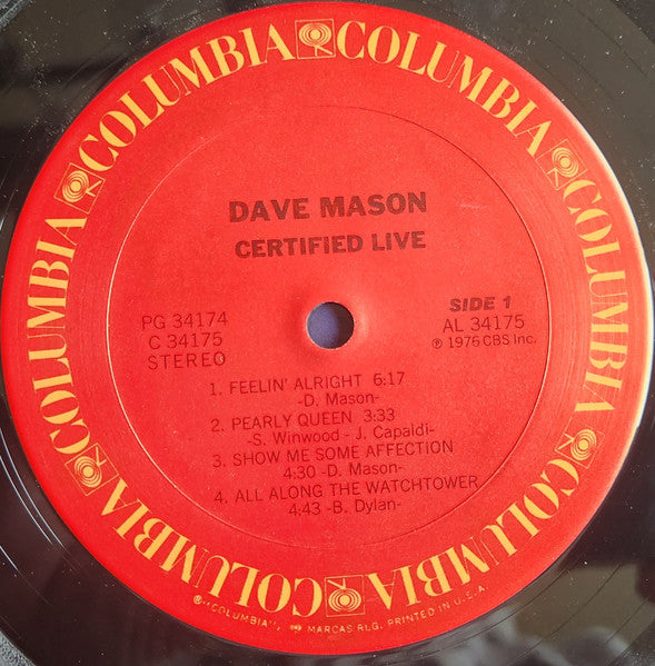Dave Mason - Certified Live