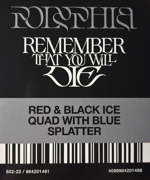 Polyphia - Remember That You Will Die [Red & Black Ice Quad w/ Blue Splatter]