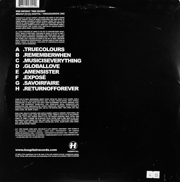 High Contrast - True Colours