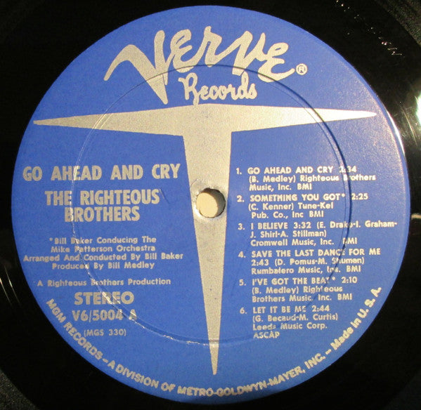 The Righteous Brothers - Go Ahead And Cry