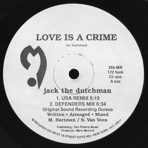 Jack The Dutchman - Love Is A Crime