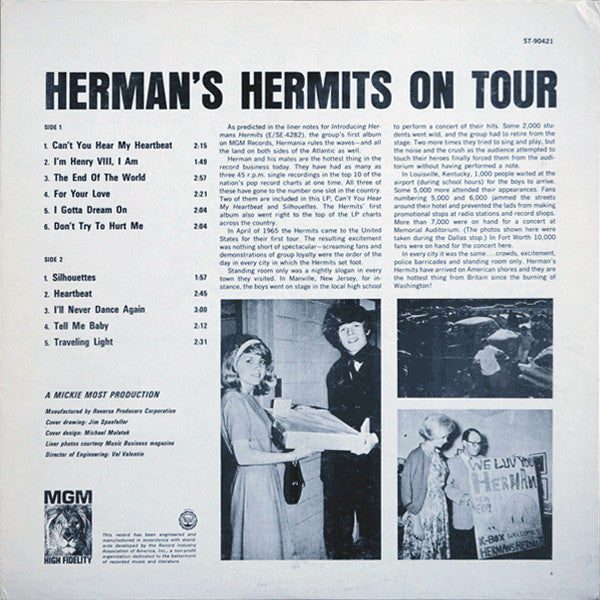 Their Second Album! Herman's Hermits On Tour