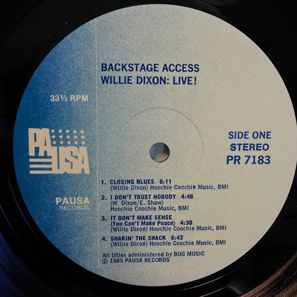 Willie Dixon - Live Backstage Access