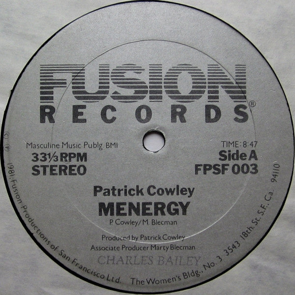 Patrick Cowley - Menergy