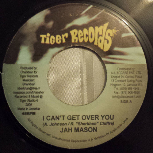 Jah Mason - I Can't Get Over You / Take Me To A Place