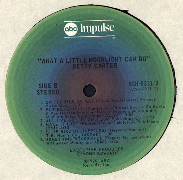 Betty Carter - What A Little Moonlight Can Do