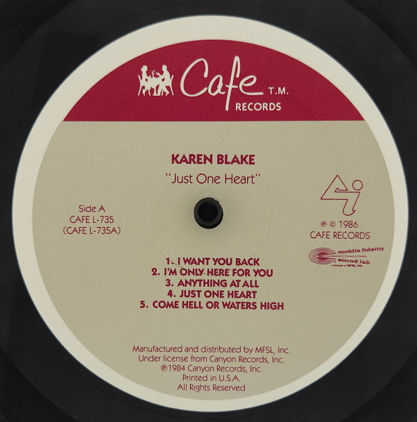 Karen Blake - Just One Heart