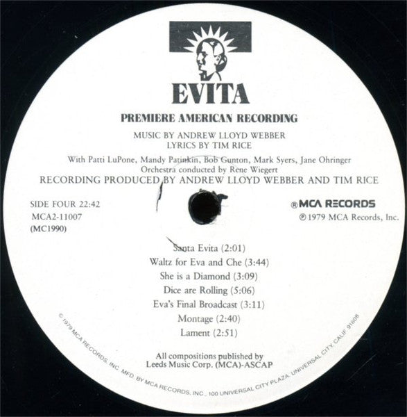 Andrew Lloyd Webber - Evita: Premiere American Recording