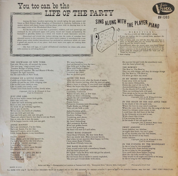 You Too Can Be The Life Of The Party (Sing Along With The Player Piano)
